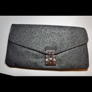 Black shimmering clutch